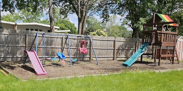 view of jungle gym