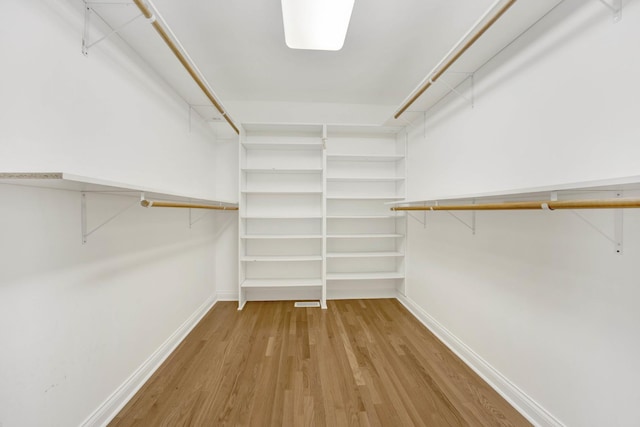 spacious closet with light wood-type flooring