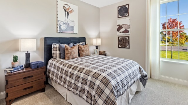 view of carpeted bedroom