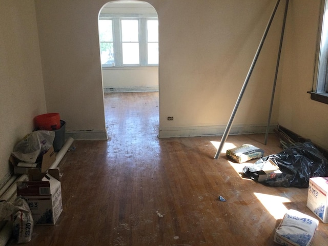 empty room featuring hardwood / wood-style floors