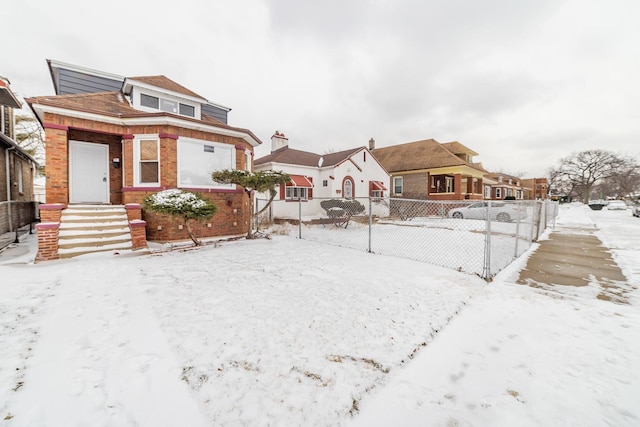 view of yard covered in snow