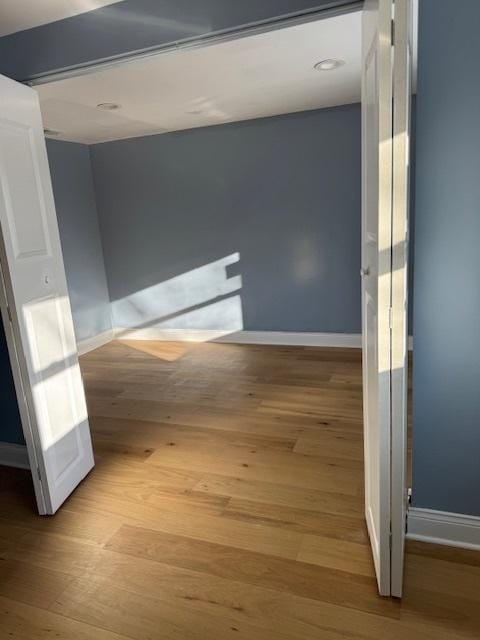 hall featuring light hardwood / wood-style flooring