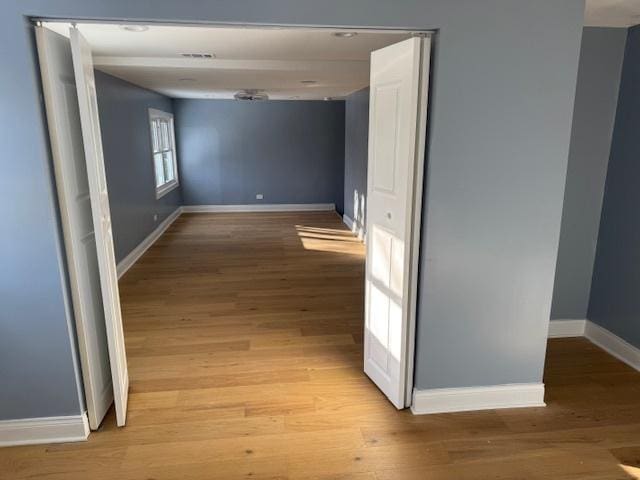 hall featuring light hardwood / wood-style floors