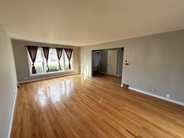 empty room featuring light hardwood / wood-style flooring