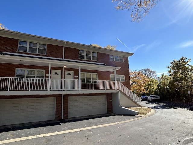 view of property featuring a garage