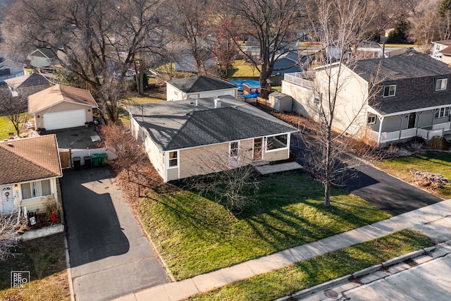 birds eye view of property