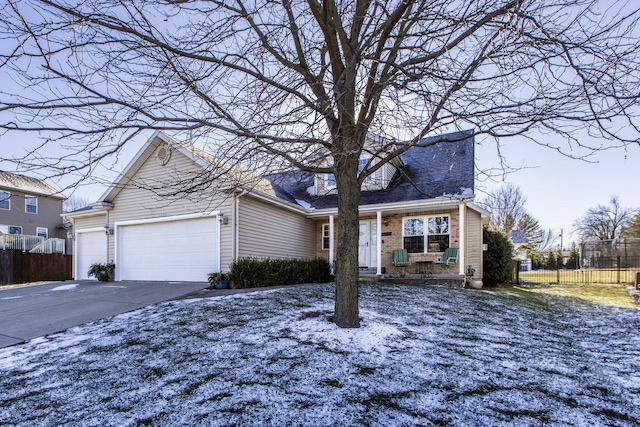 view of front of home featuring a garage