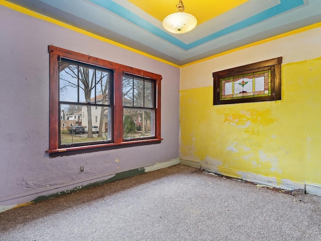 unfurnished room with carpet floors