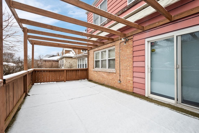 view of patio / terrace featuring a pergola