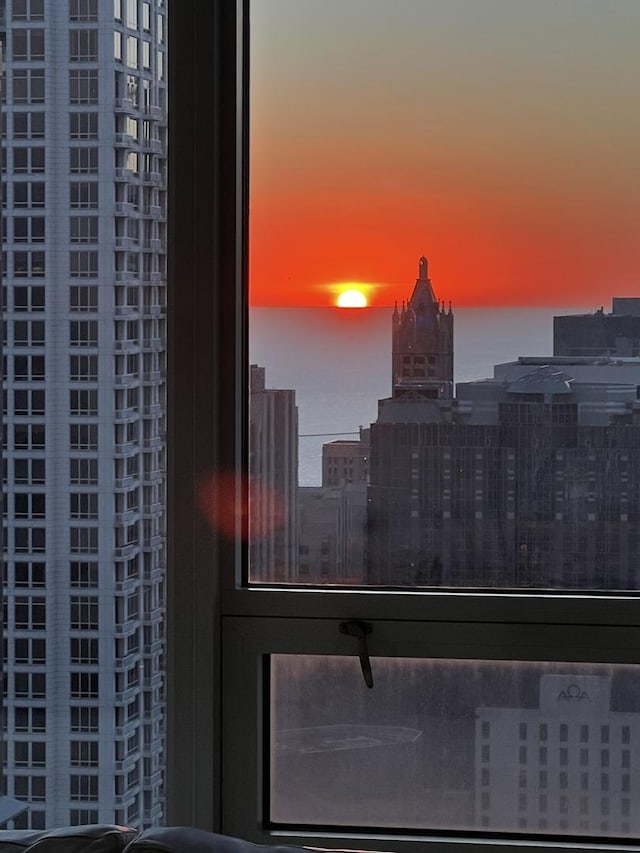 city view with a water view