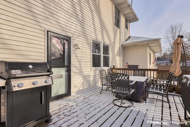 deck with grilling area