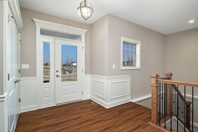 entryway featuring dark hardwood / wood-style flooring