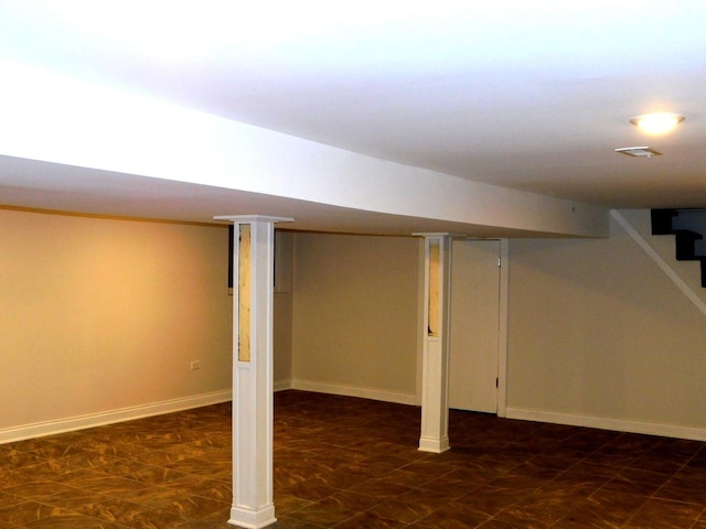 view of basement