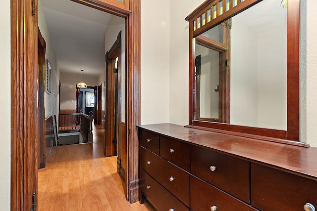 hallway featuring light hardwood / wood-style flooring