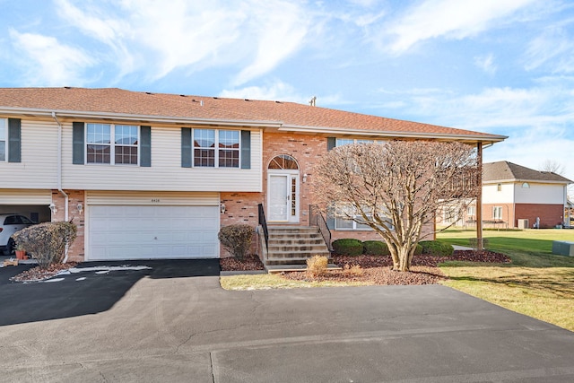 split foyer home with a garage