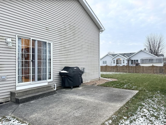 view of patio featuring area for grilling