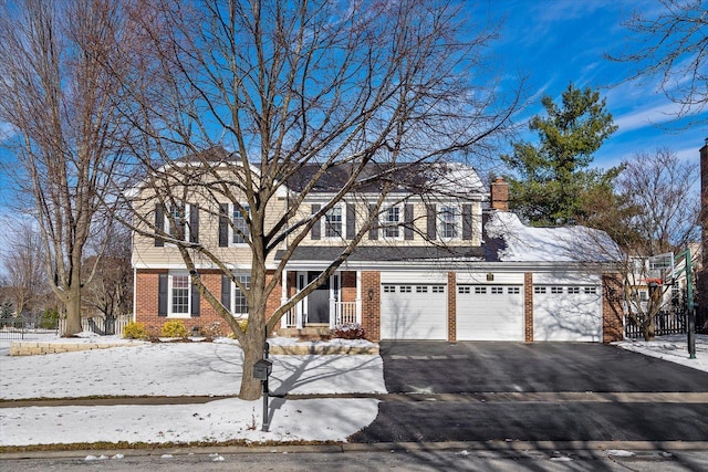 front facade with a garage