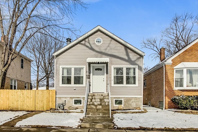 view of bungalow-style house