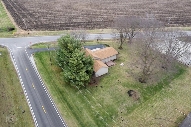 aerial view featuring a rural view