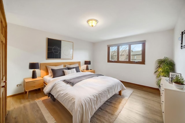 bedroom featuring light hardwood / wood-style floors