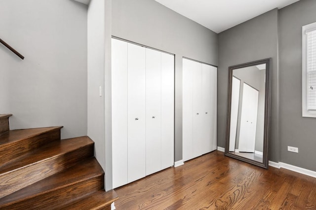 interior space featuring hardwood / wood-style flooring