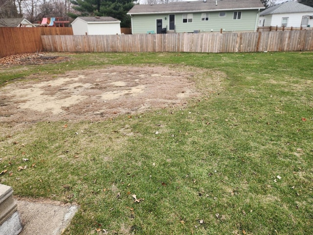 view of yard with fence private yard