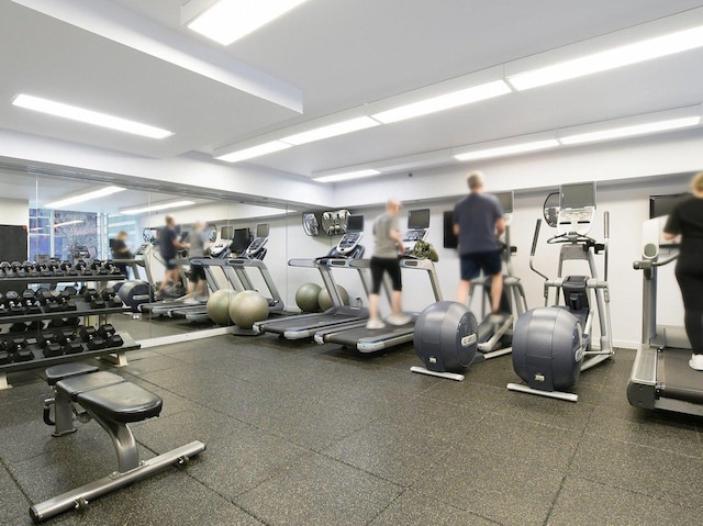 view of exercise room