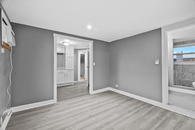 empty room featuring light hardwood / wood-style flooring