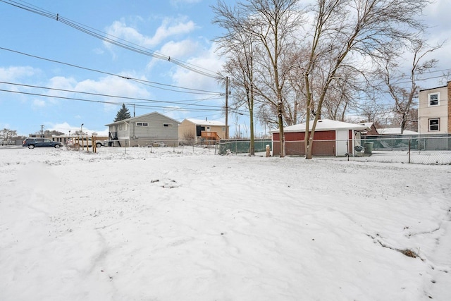 view of snowy yard