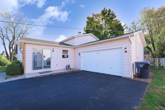 view of front facade with a garage