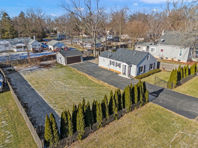 birds eye view of property