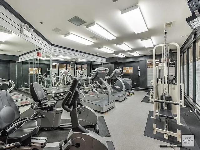 view of exercise room