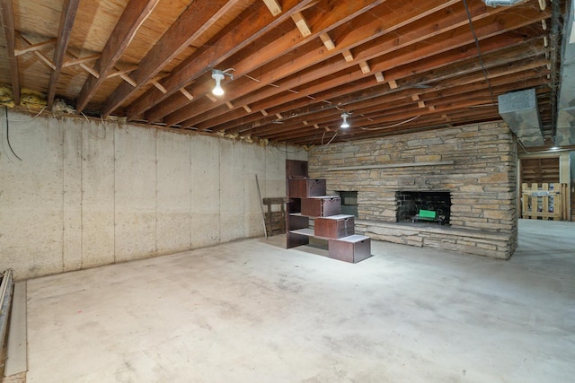 view of basement