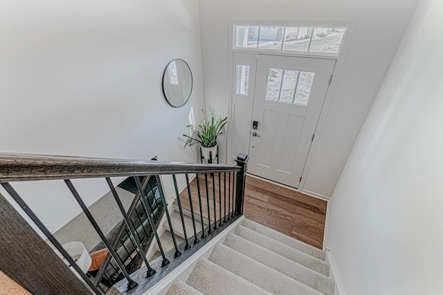 entryway featuring light hardwood / wood-style floors