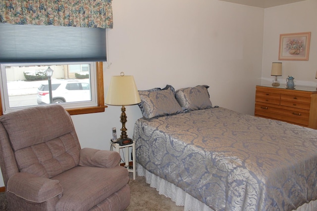 bedroom featuring carpet