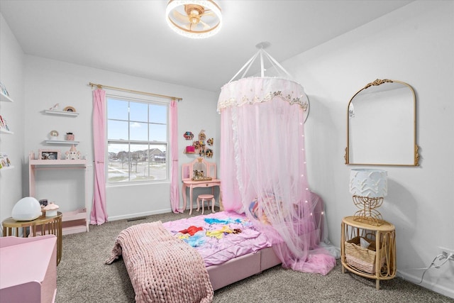 bedroom featuring carpet