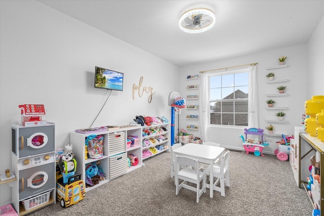 playroom with carpet floors