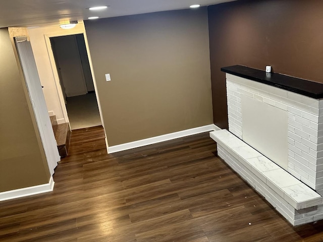 interior space featuring dark hardwood / wood-style floors