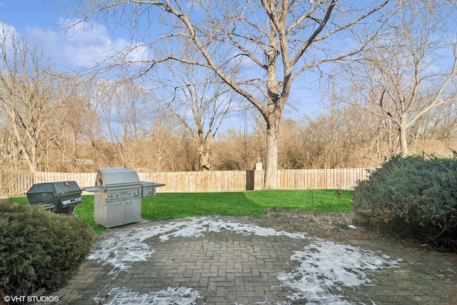 view of patio / terrace featuring grilling area