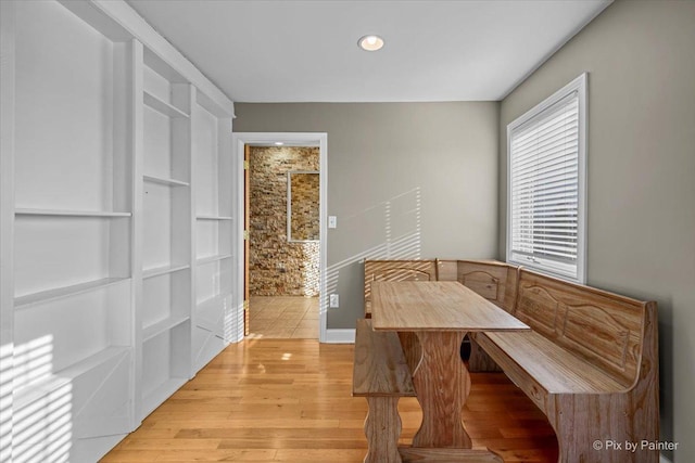 dining room featuring light hardwood / wood-style flooring