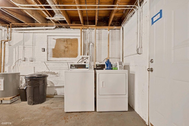 washroom featuring independent washer and dryer