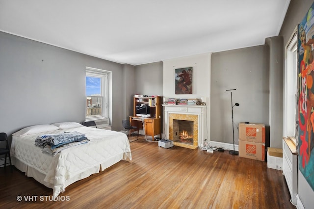 bedroom featuring hardwood / wood-style flooring