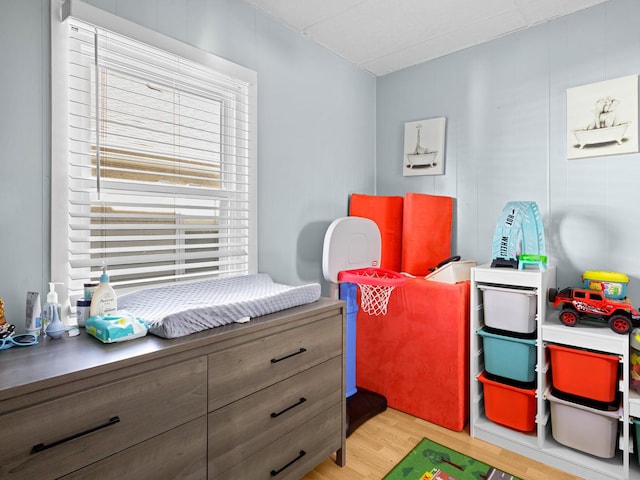 bedroom featuring light hardwood / wood-style flooring