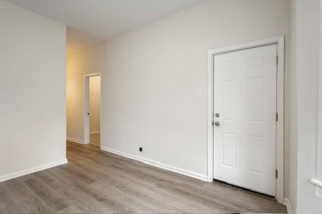 empty room featuring light hardwood / wood-style floors