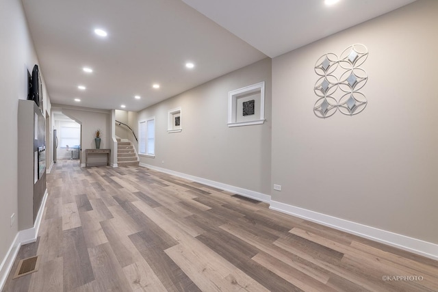 interior space featuring hardwood / wood-style flooring