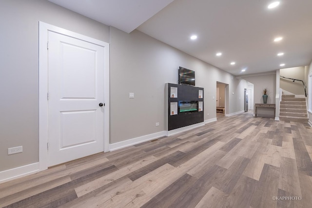 interior space featuring light hardwood / wood-style floors