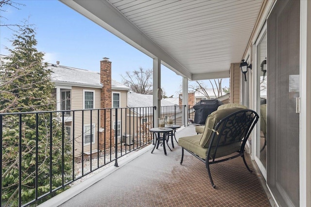 balcony with grilling area