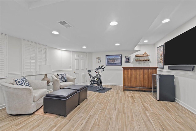 interior space featuring light wood-type flooring