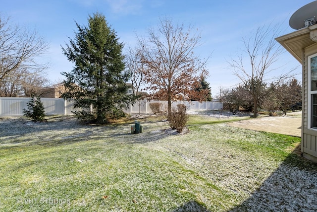 view of yard featuring a patio area