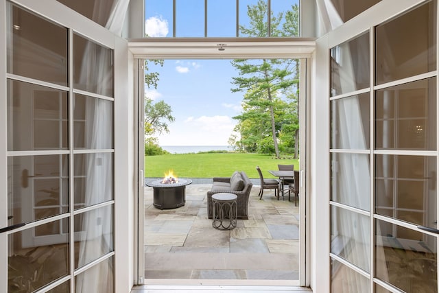 doorway to outside featuring a healthy amount of sunlight